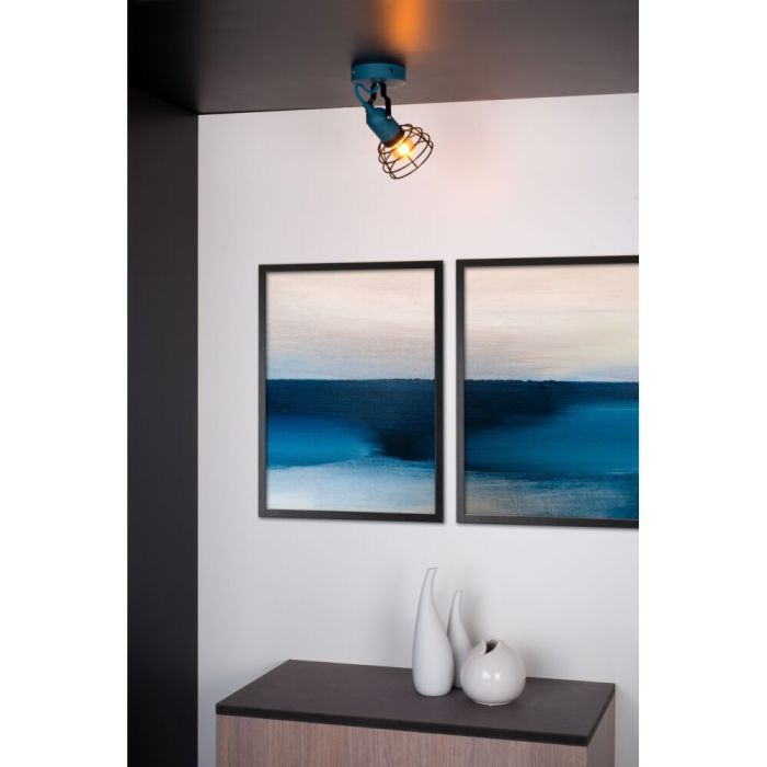Blå vägglampa barn modern, Paulien