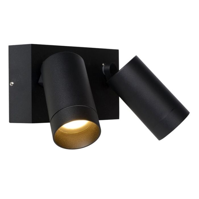 Svart utomhus vägglampa med rörelsesensor modern, Taylor, IP54