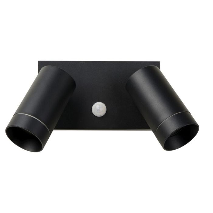 Svart utomhus vägglampa med rörelsesensor modern, Taylor, IP54