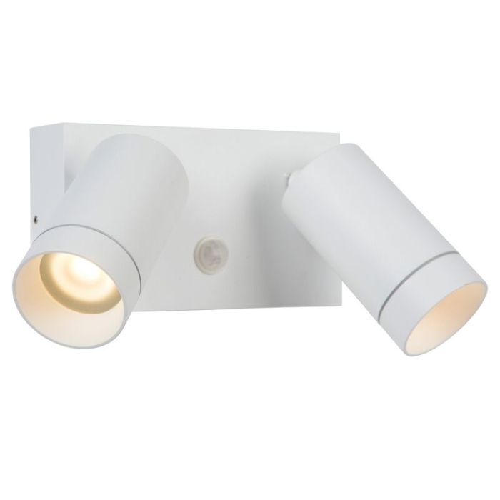 Vit utomhus vägglampa med rörelsesensor modern, Taylor, IP54
