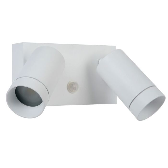 Vit utomhus vägglampa med rörelsesensor modern, Taylor, IP54