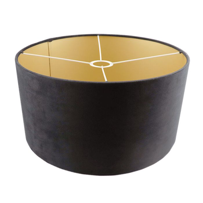 Modern velour lampskärm guld, Melanie