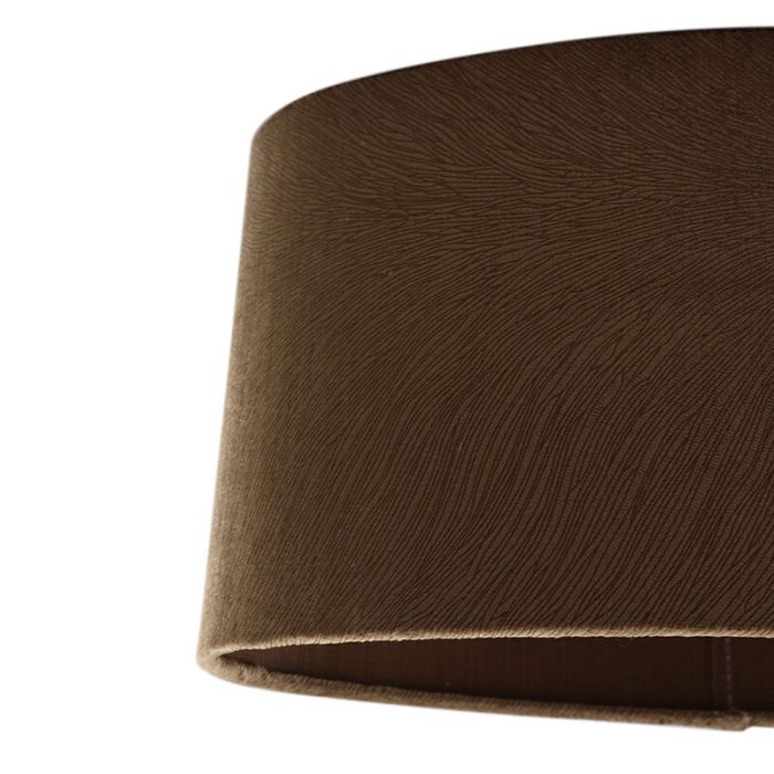 40 cm oval lampskärm sammet brun, Emilius