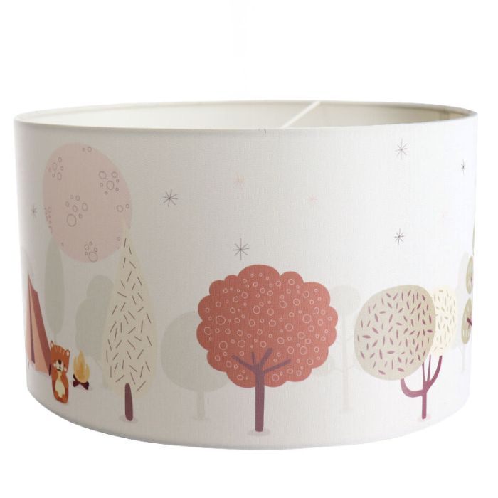 Tyg taklampa barn vit, Forest life