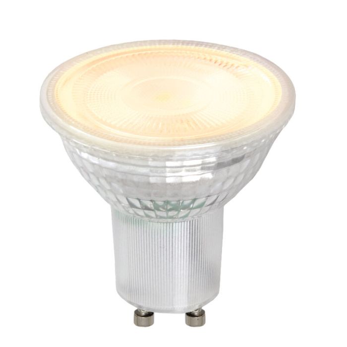 Dimbar transparent GU10 LED lampa Antonie, 5w, varmvit
