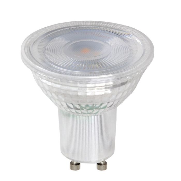 Dimbar transparent GU10 LED lampa Antonie, 5w, varmvit