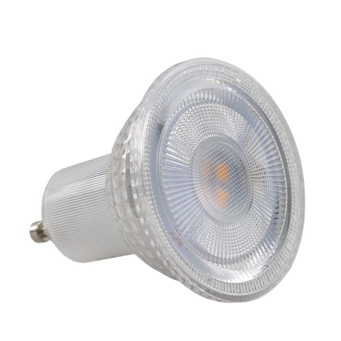 Dimbar transparent GU10 LED lampa Antonie, 5w, varmvit