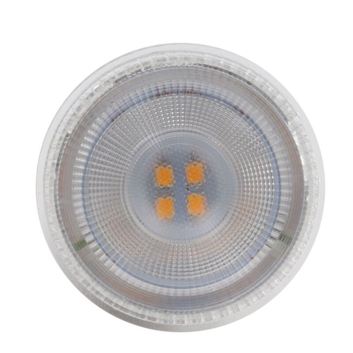 Dimbar transparent GU10 LED lampa Antonie, 5w, varmvit