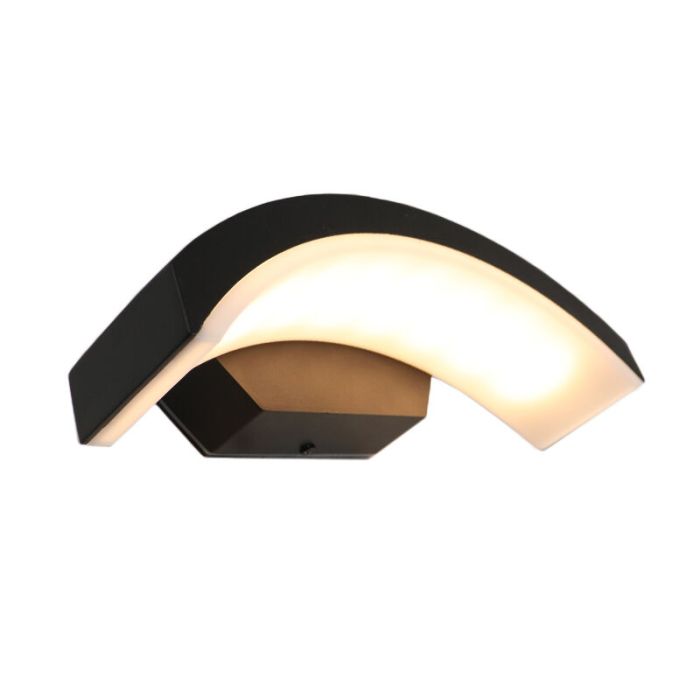 Modern utelampa svart, Annemay, 6W, 3000K LED, IP54
