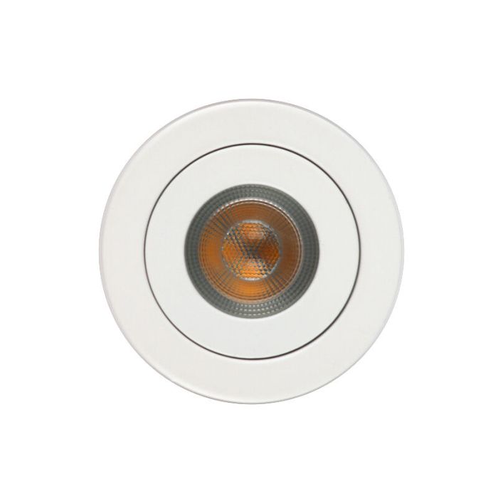 Vit modern infälld spotlight badrum aluminium, Dorx, IP44