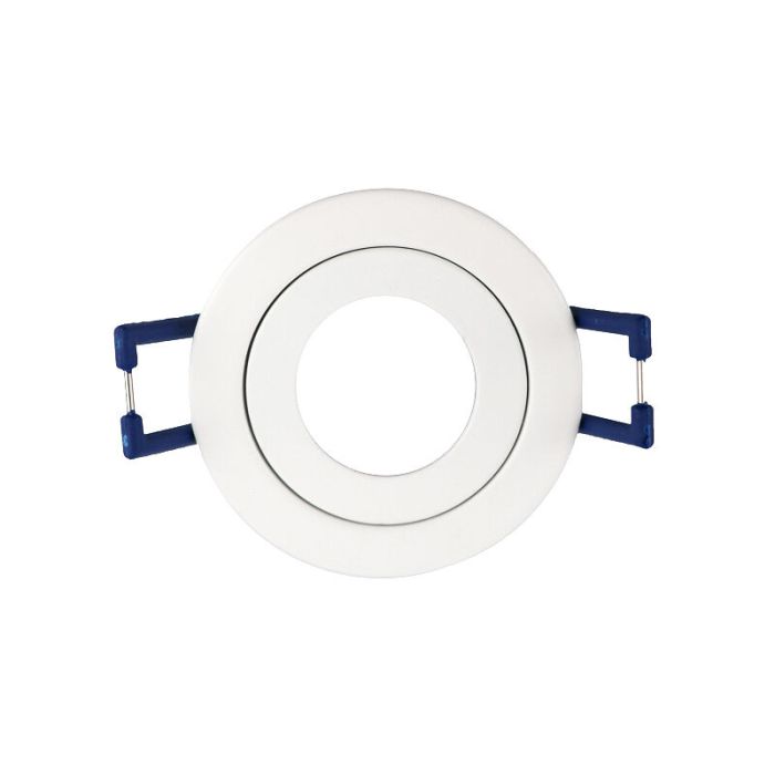 Vit modern infälld spotlight badrum aluminium, Dorx, IP44