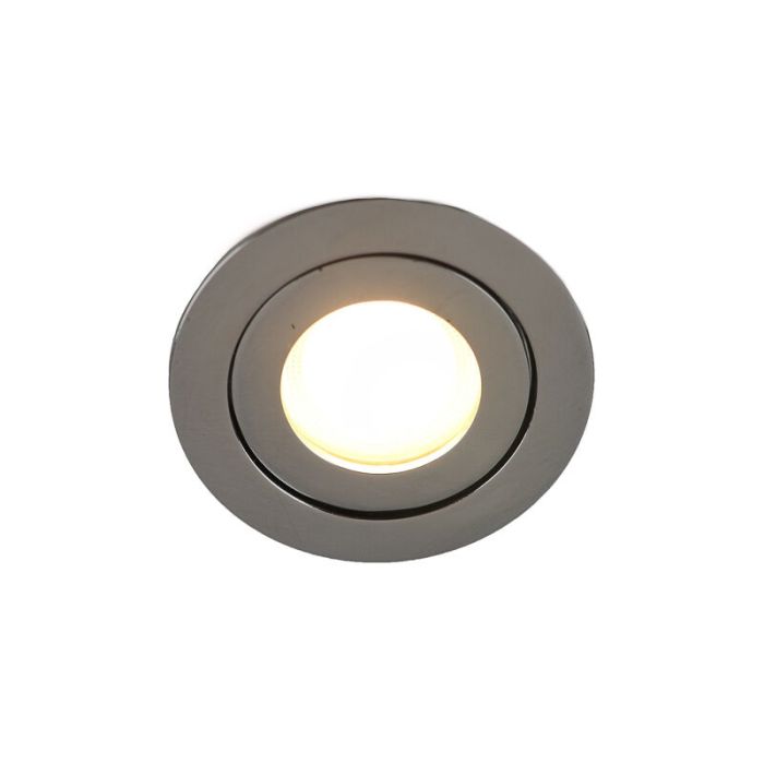 Krom modern infälld spotlight badrum aluminium, Dorx, IP44