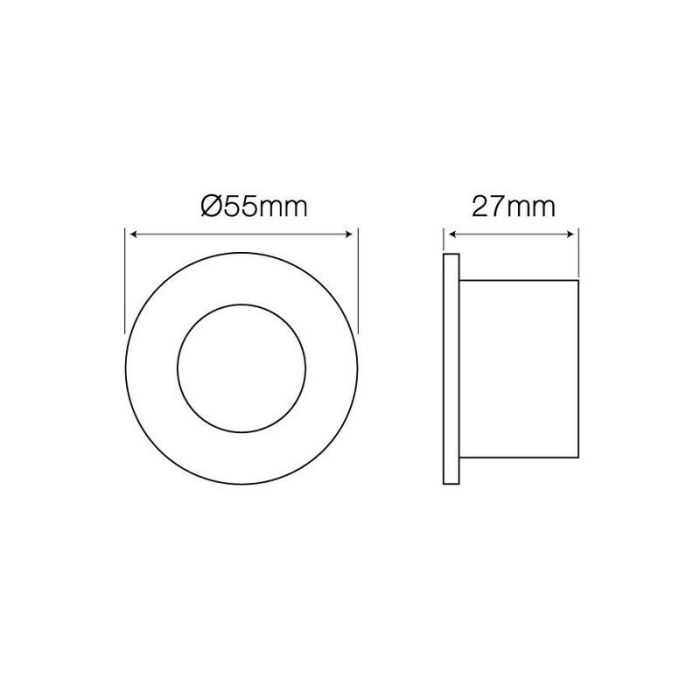 Krom modern infälld spotlight badrum aluminium, Dorx, IP44
