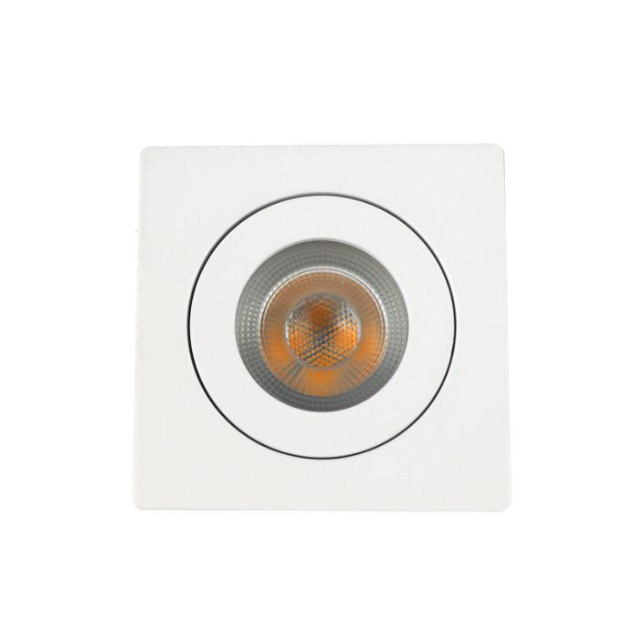 Vit modern infälld spotlight badrum aluminium, Dorx, IP44
