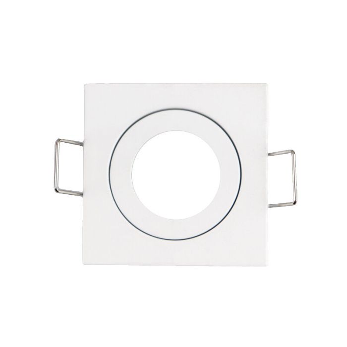 Vit modern infälld spotlight badrum aluminium, Dorx, IP44