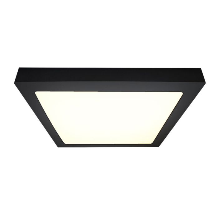 Aluminium plafond svart, Rolo, 18W, 4000K LED