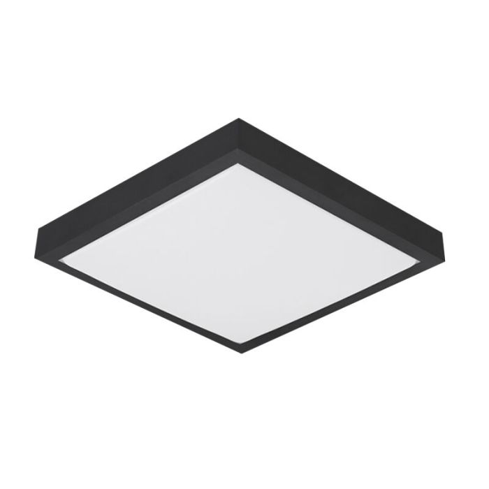 Aluminium plafond svart, Rolo, 18W, 4000K LED