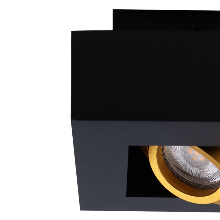 Aluminium utanpåliggande spotlight guld, Noraly