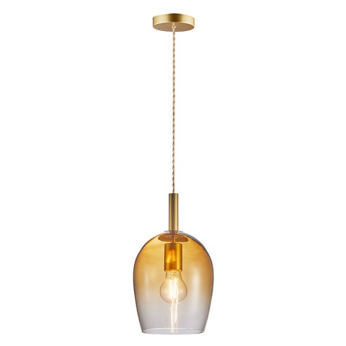 Bärnstensfärgad fönsterlampa design, Uma