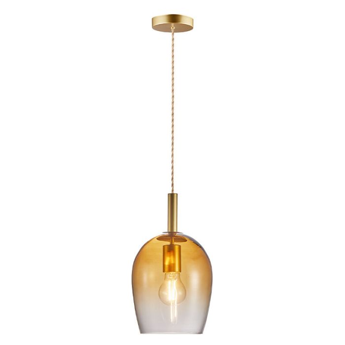 Bärnstensfärgad fönsterlampa design, Uma