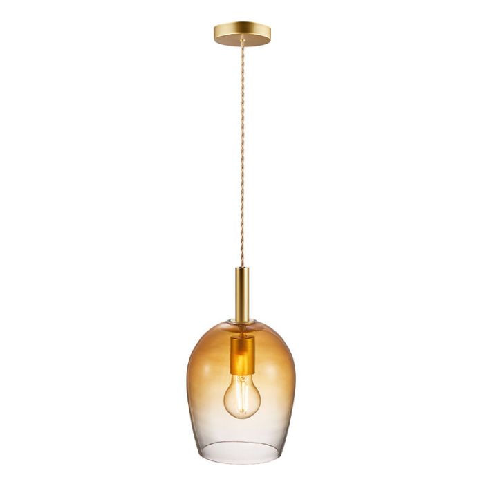 Bärnstensfärgad fönsterlampa design, Uma