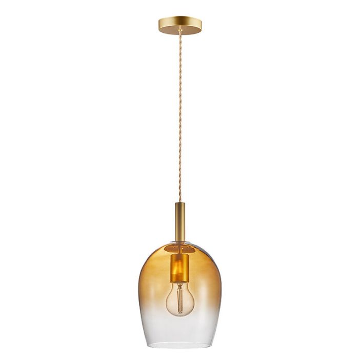 Bärnstensfärgad fönsterlampa design, Uma