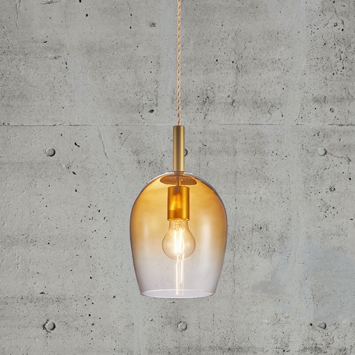 Bärnstensfärgad fönsterlampa design, Uma