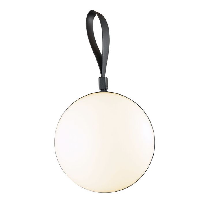 Svart utelampa design, Bring, 1,5W, 2700K LED, IP54, med brytare