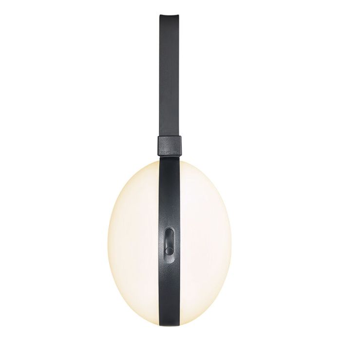 Svart utelampa design, Bring, 1,5W, 2700K LED, IP54, med brytare