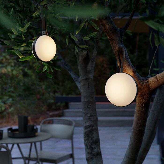 Svart utelampa design, Bring, 1,5W, 2700K LED, IP54, med brytare