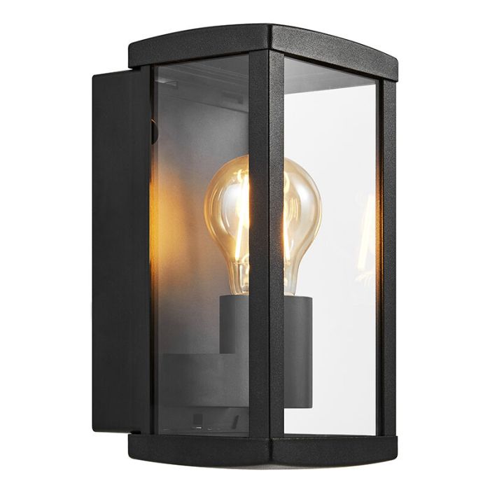 Svart utelampa modern, Luchy, IP44