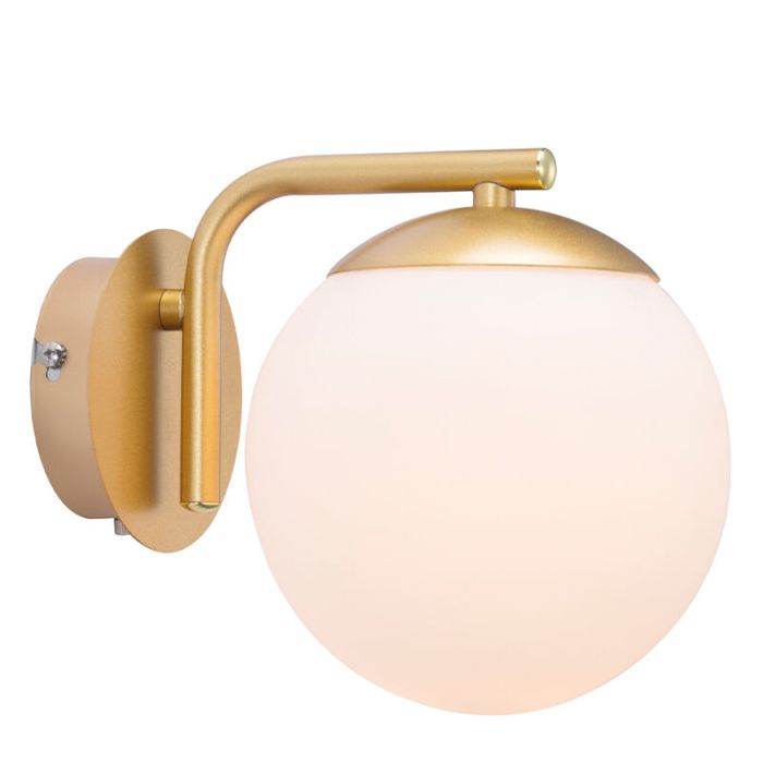 Mässing vägglampa design, Grant, med brytare