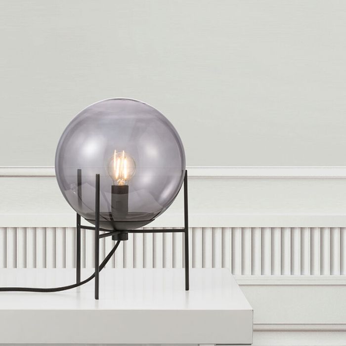 Svart bordslampa design, Alton, med brytare