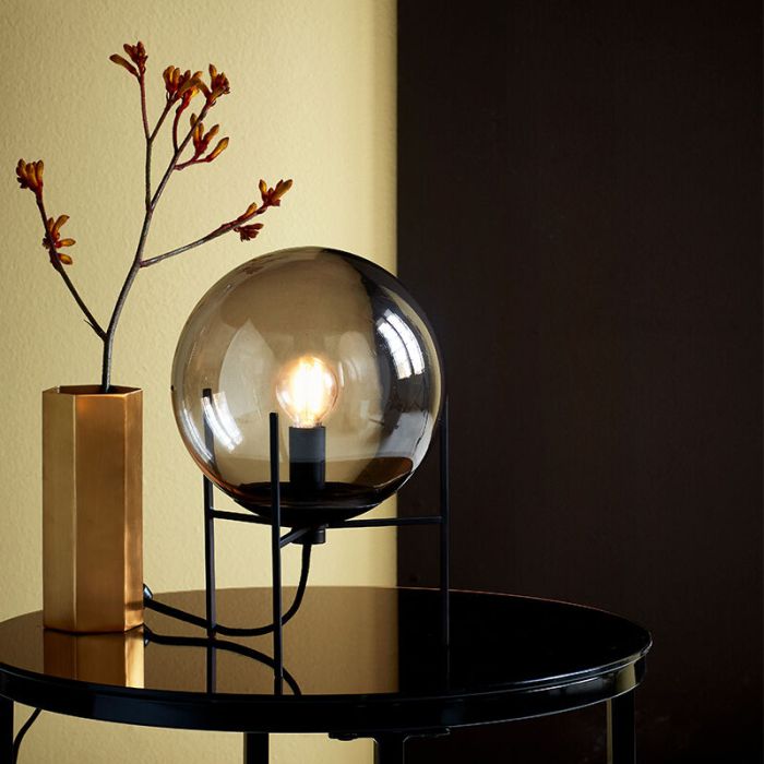 Svart bordslampa design, Alton, med brytare