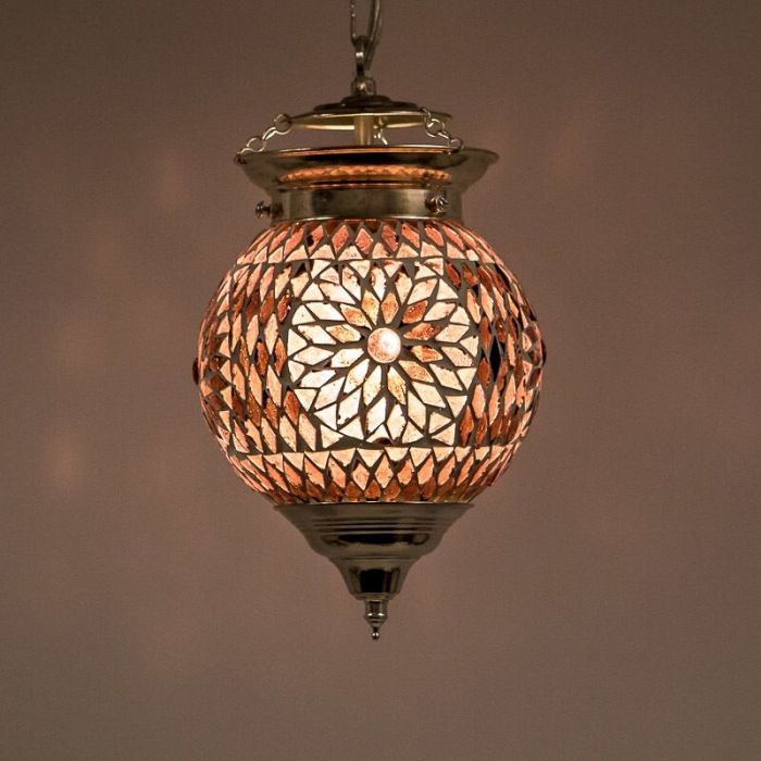 Lila orientalisk fönsterlampa mosaik, Nisrin