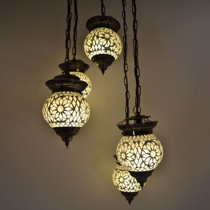 Transparent orientalisk fönsterlampa mosaik, Amir