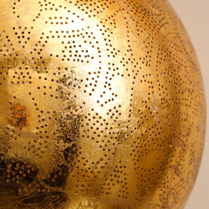Guld orientalisk fönsterlampa filigran, Alyssa