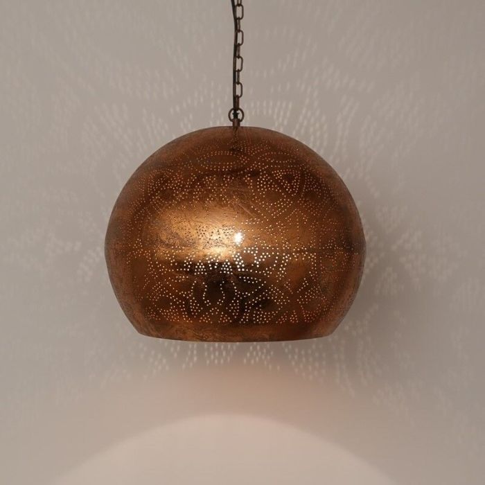 Koppar orientalisk fönsterlampa filigran, Kenza