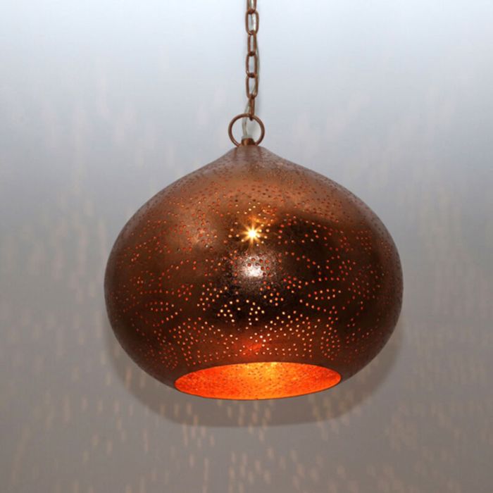 Guld orientalisk fönsterlampa metall, Noah