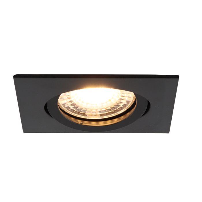 Aluminium infälld spotlight svart, Onno