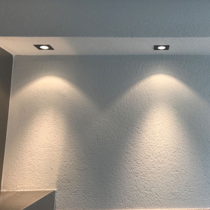 Aluminium infälld spotlight svart, Onno