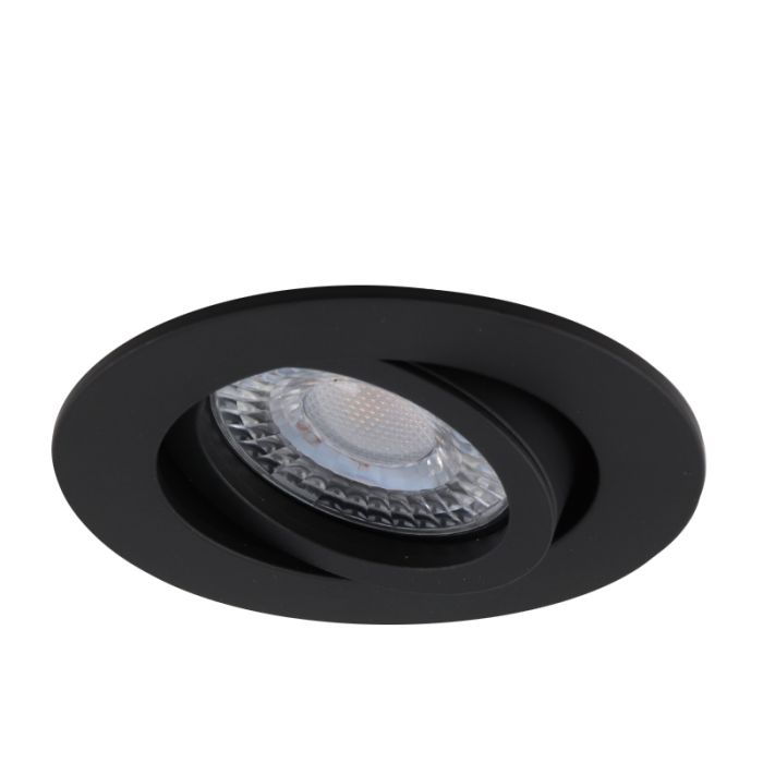 Aluminium infälld spotlight svart, Onno