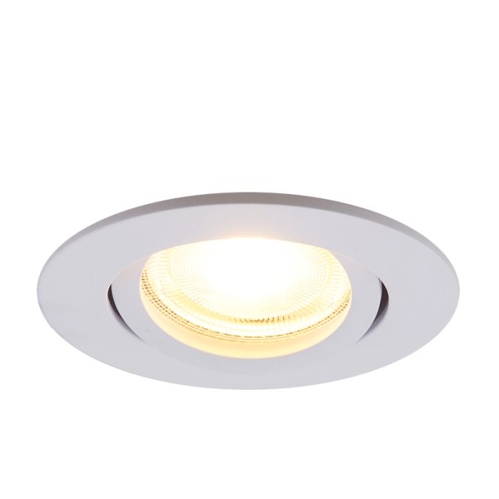 Aluminium infälld spotlight vit, Onno
