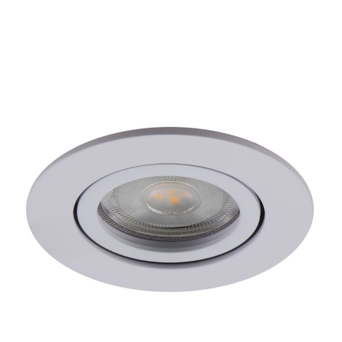 Aluminium infälld spotlight vit, Onno