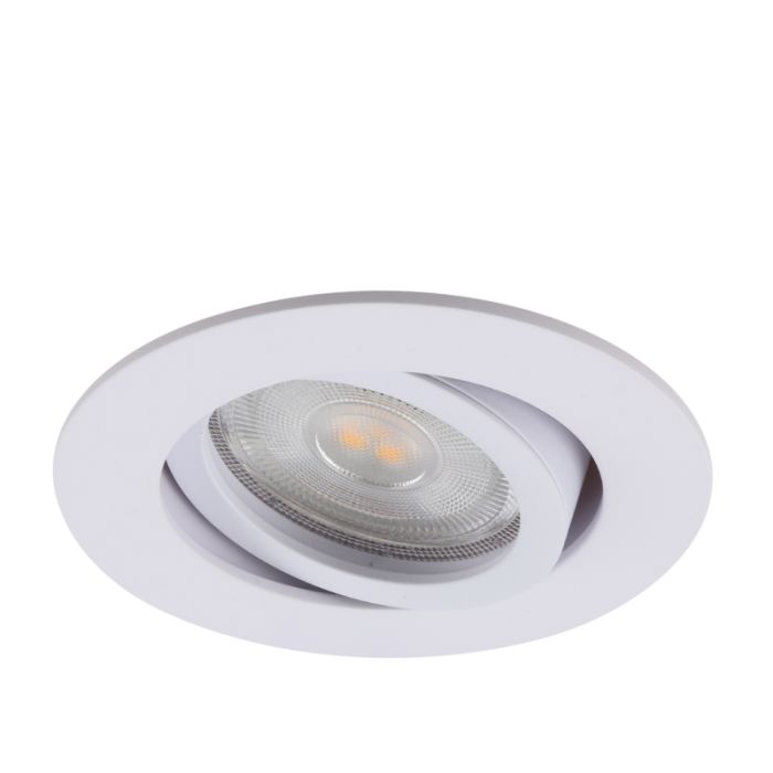 Aluminium infälld spotlight vit, Onno
