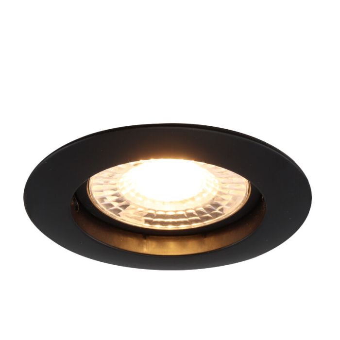 Aluminium infälld spotlight svart, Rudo