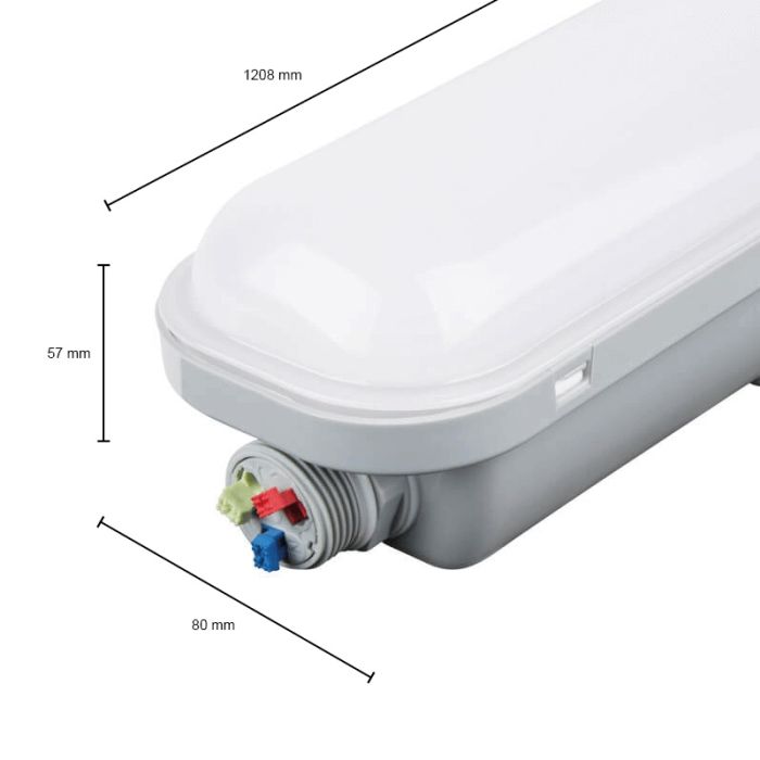 Vit LED ljuslist plast, Tribun, 30W, 4000K LED, IP65