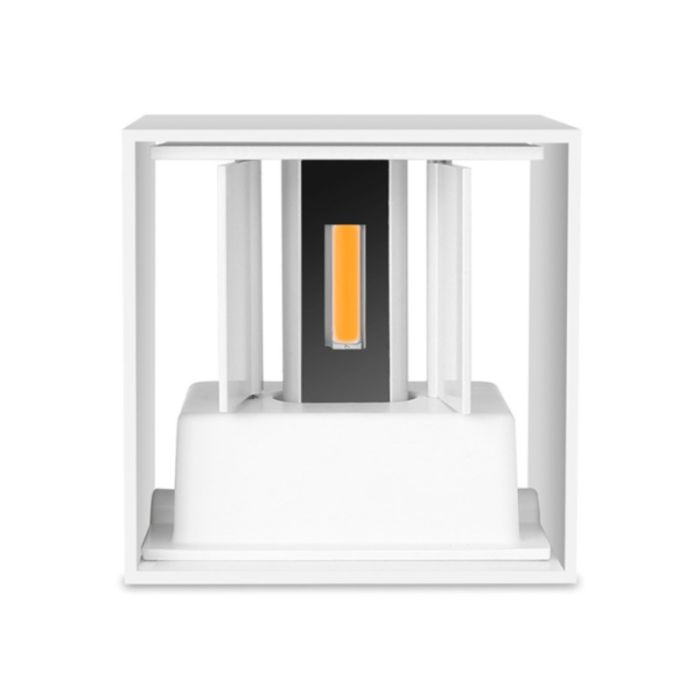 Vit utelampa aluminium, Dion, 6W, 2700K LED, IP65