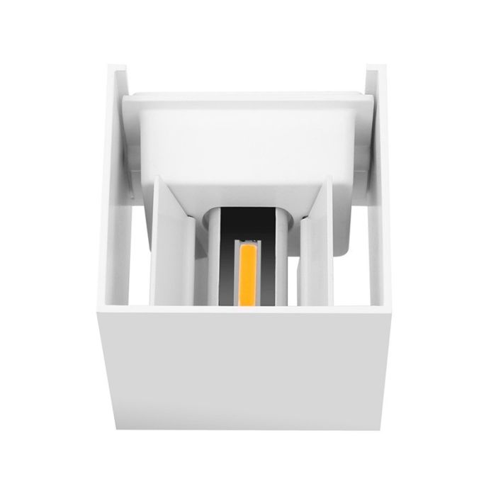 Vit utelampa aluminium, Dion, 6W, 2700K LED, IP65