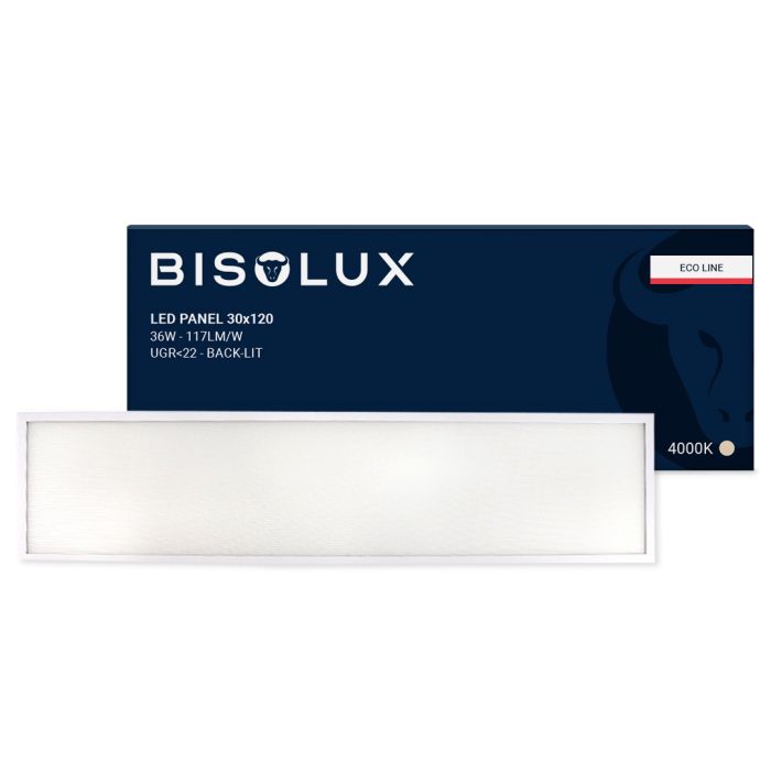LED panel 30x120 - 125 lm/W - UGR<22 - 4000K - bakgrundsbelyst